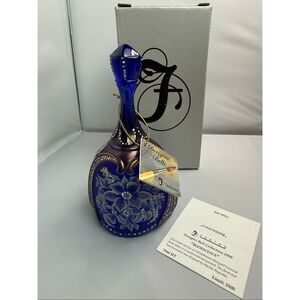 Fenton Designer Bell Collection 1999 “Iridescence” – Handpainted Cobalt Blue Car